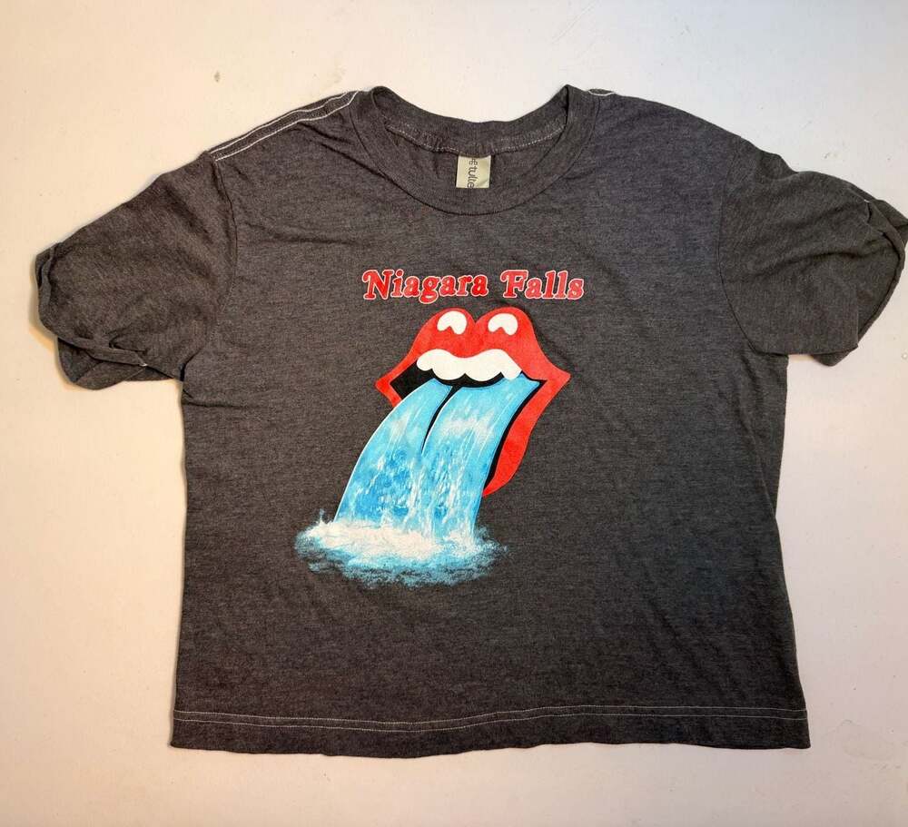 The‎ Rolling Stones Niagara Falls Waterfall Tongue Graphic T-Shirt